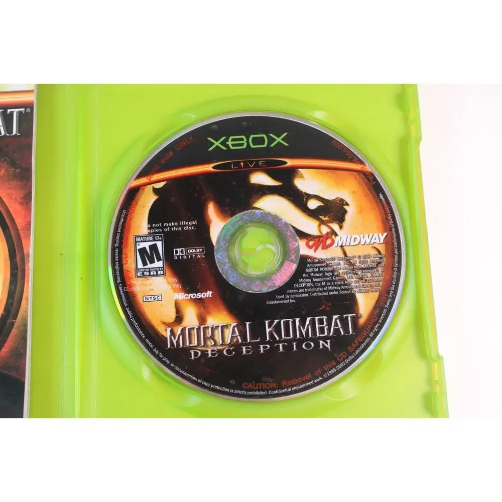Mortal Kombat: Deception (Microsoft Xbox, 2004) W/ Manual, Tested/Works
